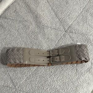 Warm grey Woven Leather Men's Bag